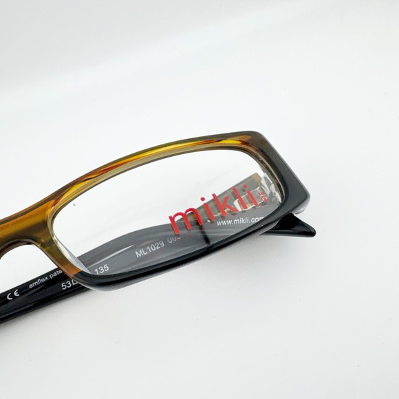 Alain Mikli ML1029 Rectangular Eyeglass Frames Unisex 53 15 Brown Black - Picture 6 of 7